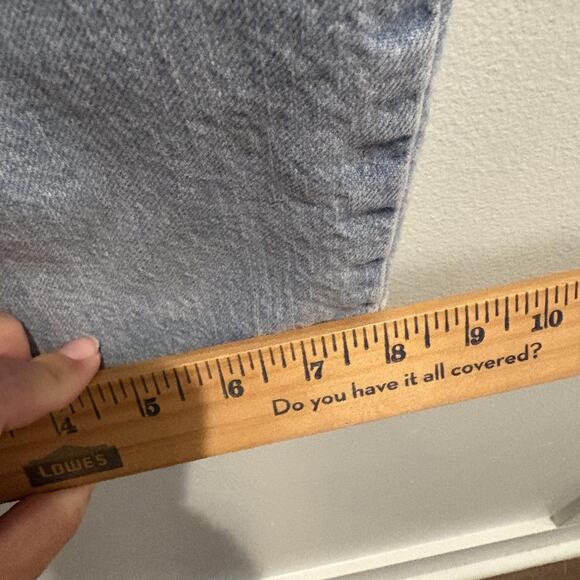 Light Wash Loose Jeans Womens 14 Blue Regular High Rise 90s Straight Denim Relax - Picture 8 of 13